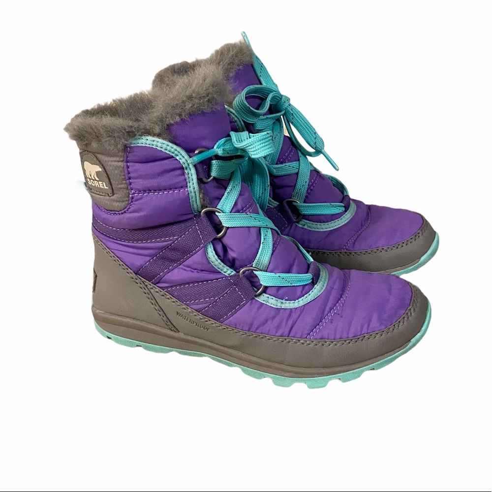 Sorel Whitney Purple Winter Short Lace Snow Boots